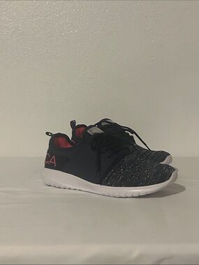 Nautica Navy and Pink Kids Sneakers with White Sole